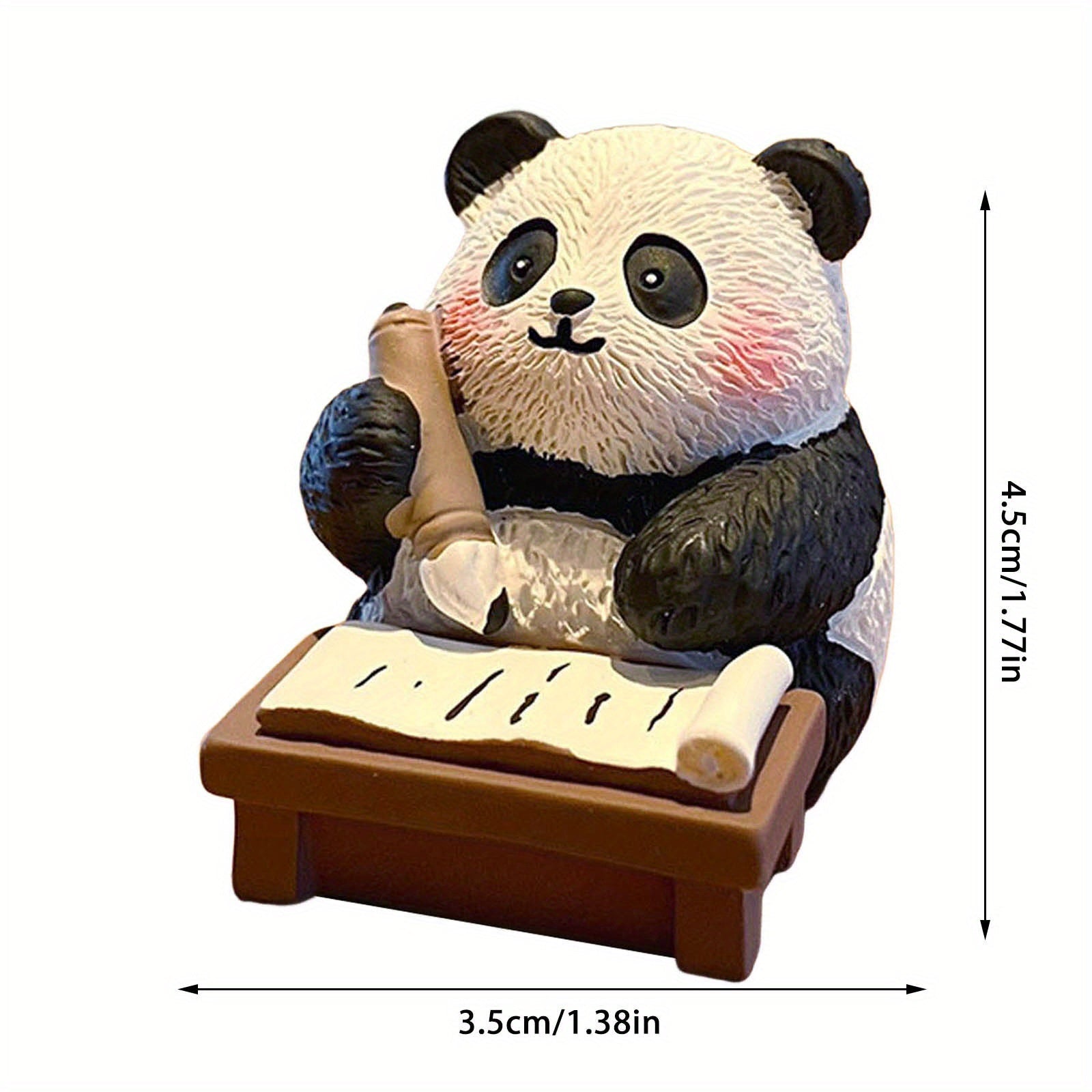 Statue de Panda Piano, échecs, calligraphie et peinture