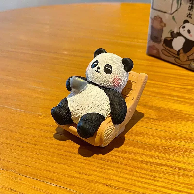 Statue de Panda Piano, échecs, calligraphie et peinture