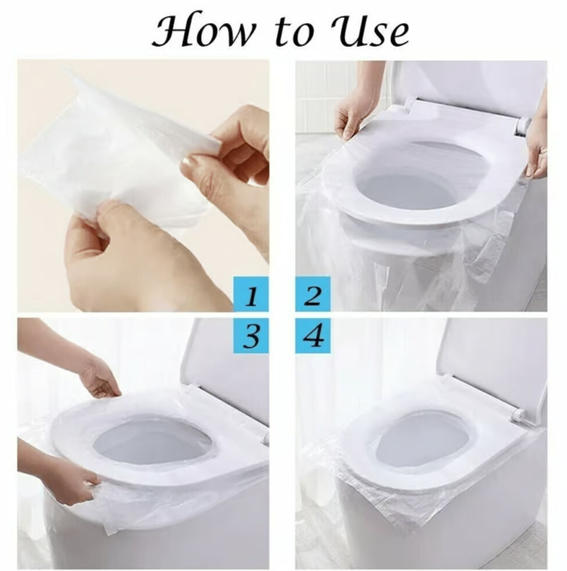💥 Couvre-siège de toilette jetable en plastique - Plus de soucis pour les toilettes publiques👋