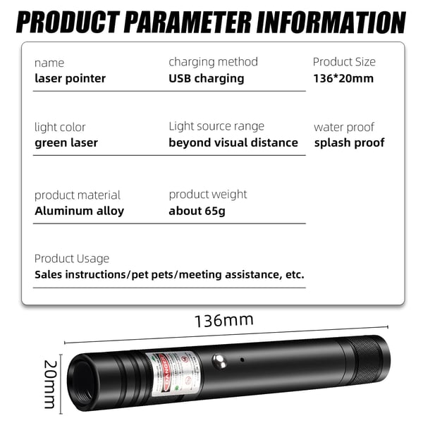 【⏳70 % de réduction aujourd'hui】Pointeur laser longue portée