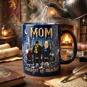 “Fantasy School” Mom and Dad-Themed Color-Changing Ceramic Coffee Mugs—Custom Gifts for Father's Day and Mother's Day