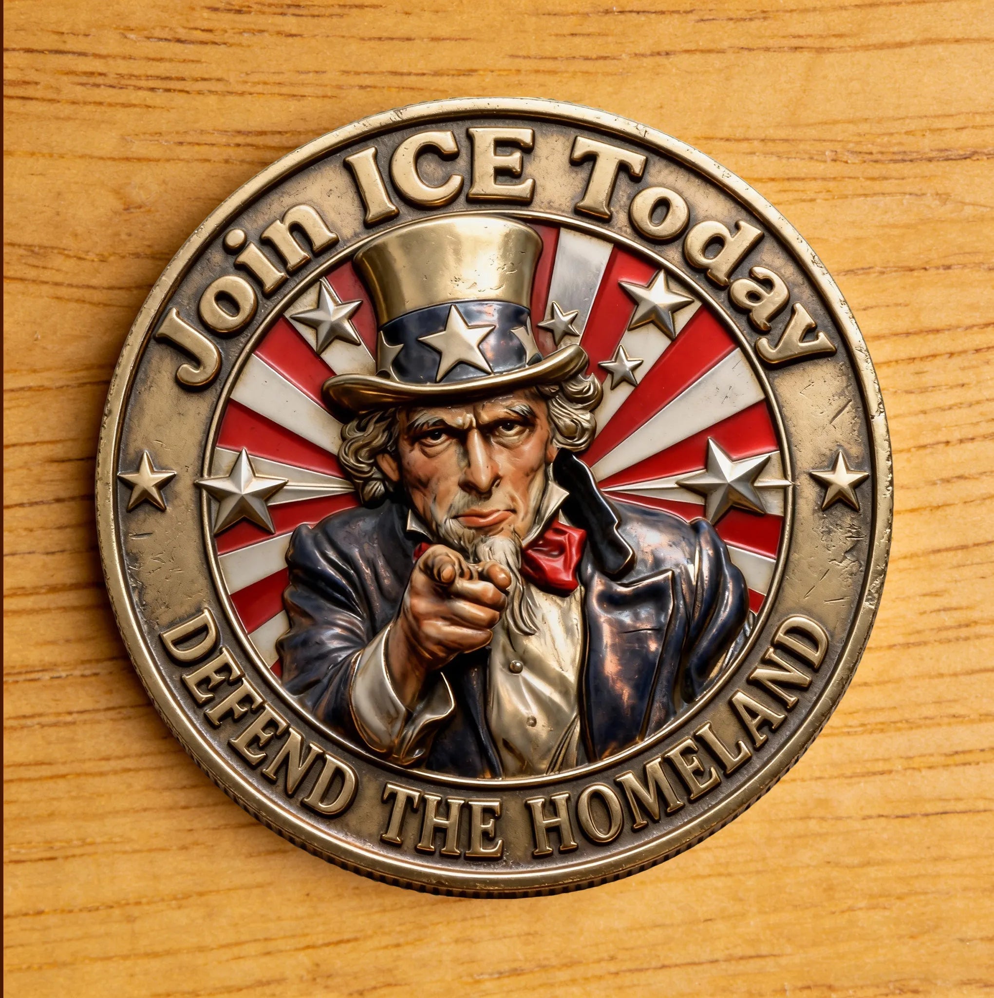 Join ICE Today” Patriotic Challenge Coin — Defend the Homeland in Metal