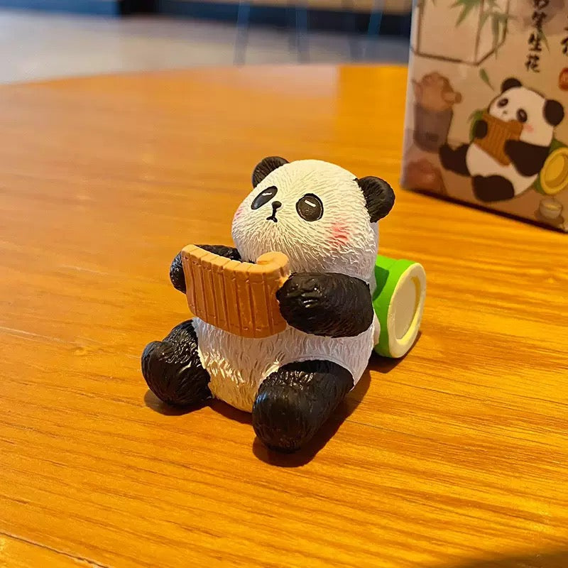 Statue de Panda Piano, échecs, calligraphie et peinture