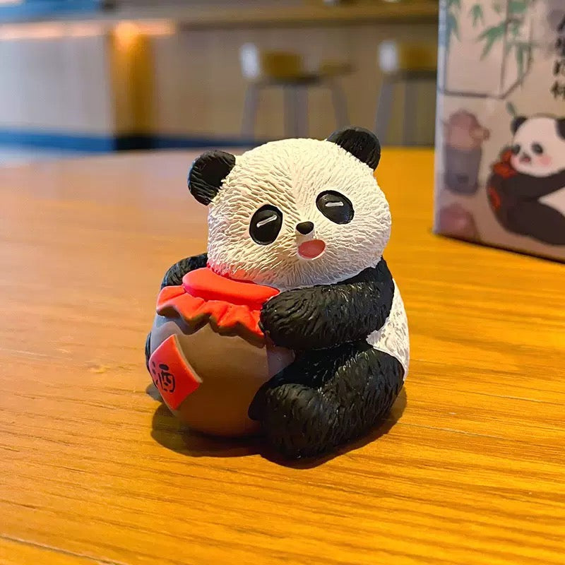 Statue de Panda Piano, échecs, calligraphie et peinture