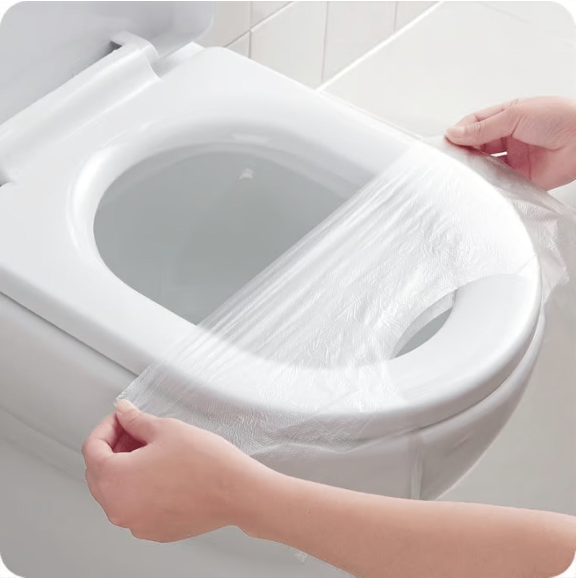 💥 Einweg-Toilettensitzbezug aus Kunststoff – Keine Sorgen mehr über öffentliche Toiletten👋