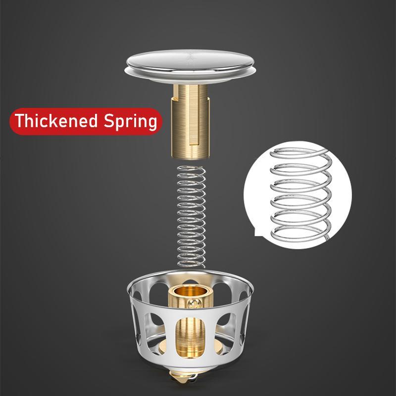 Filtre de vidange escamotable universel en acier inoxydable 