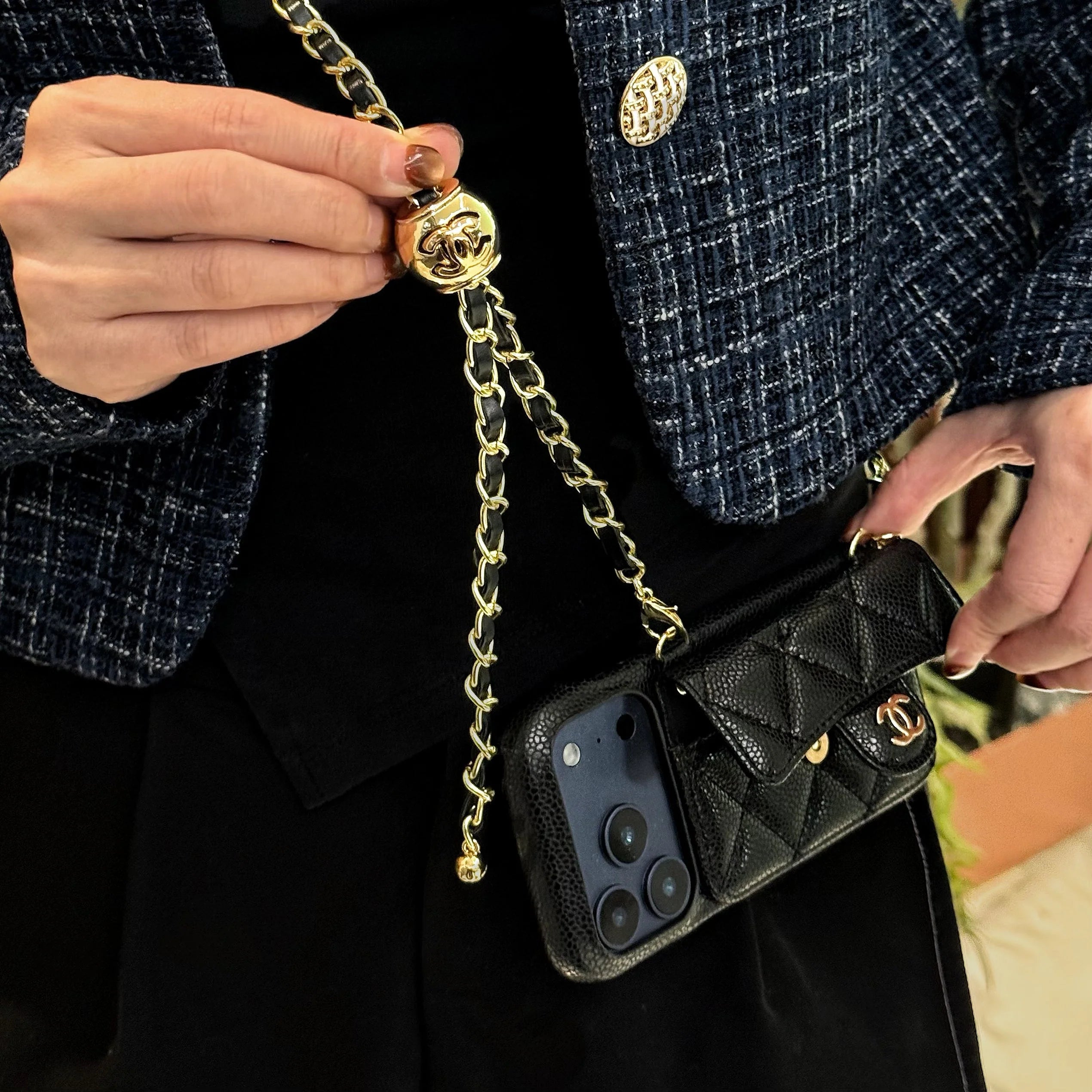 Caviar crossbody card holder phone case 2026