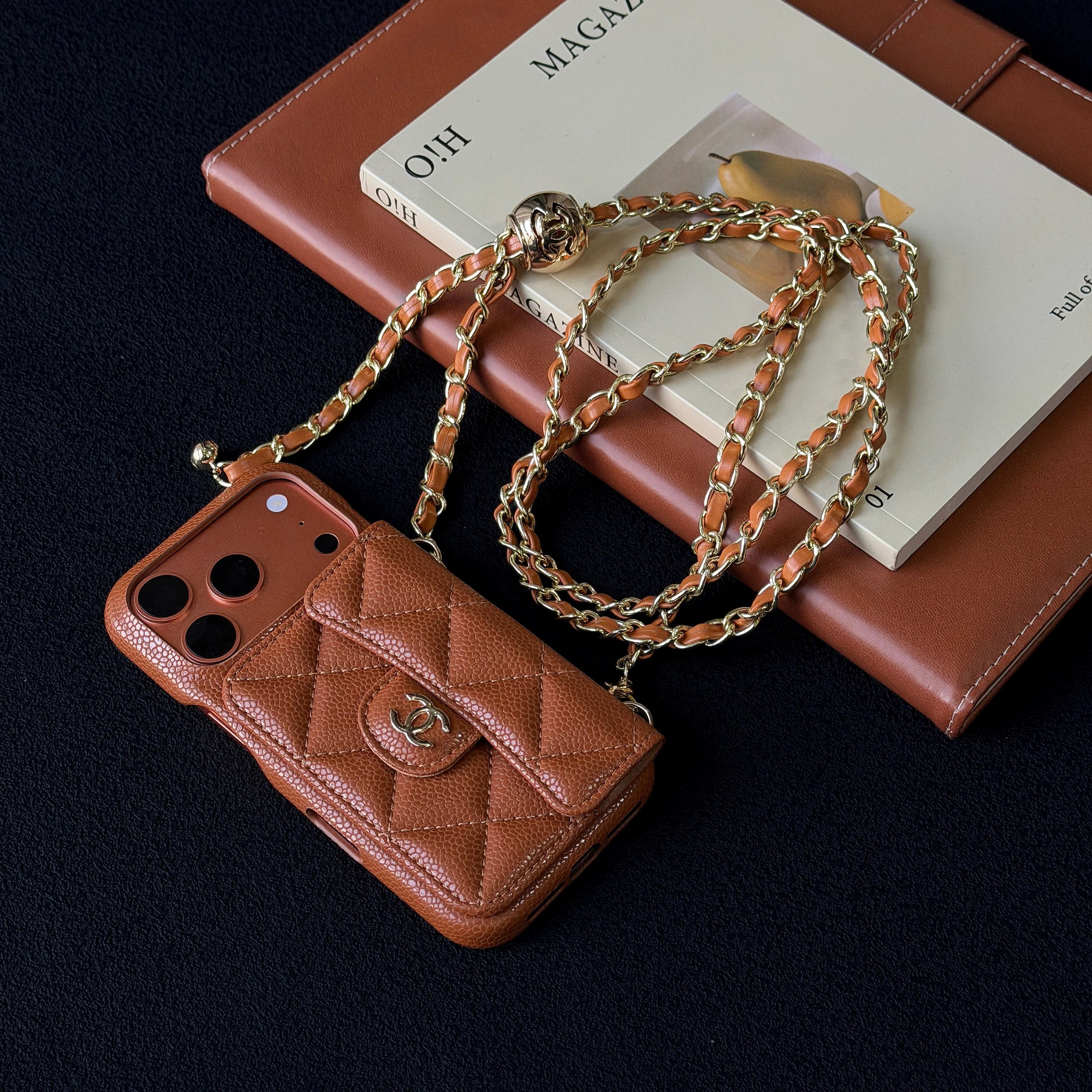 Caviar crossbody card holder phone case 2026