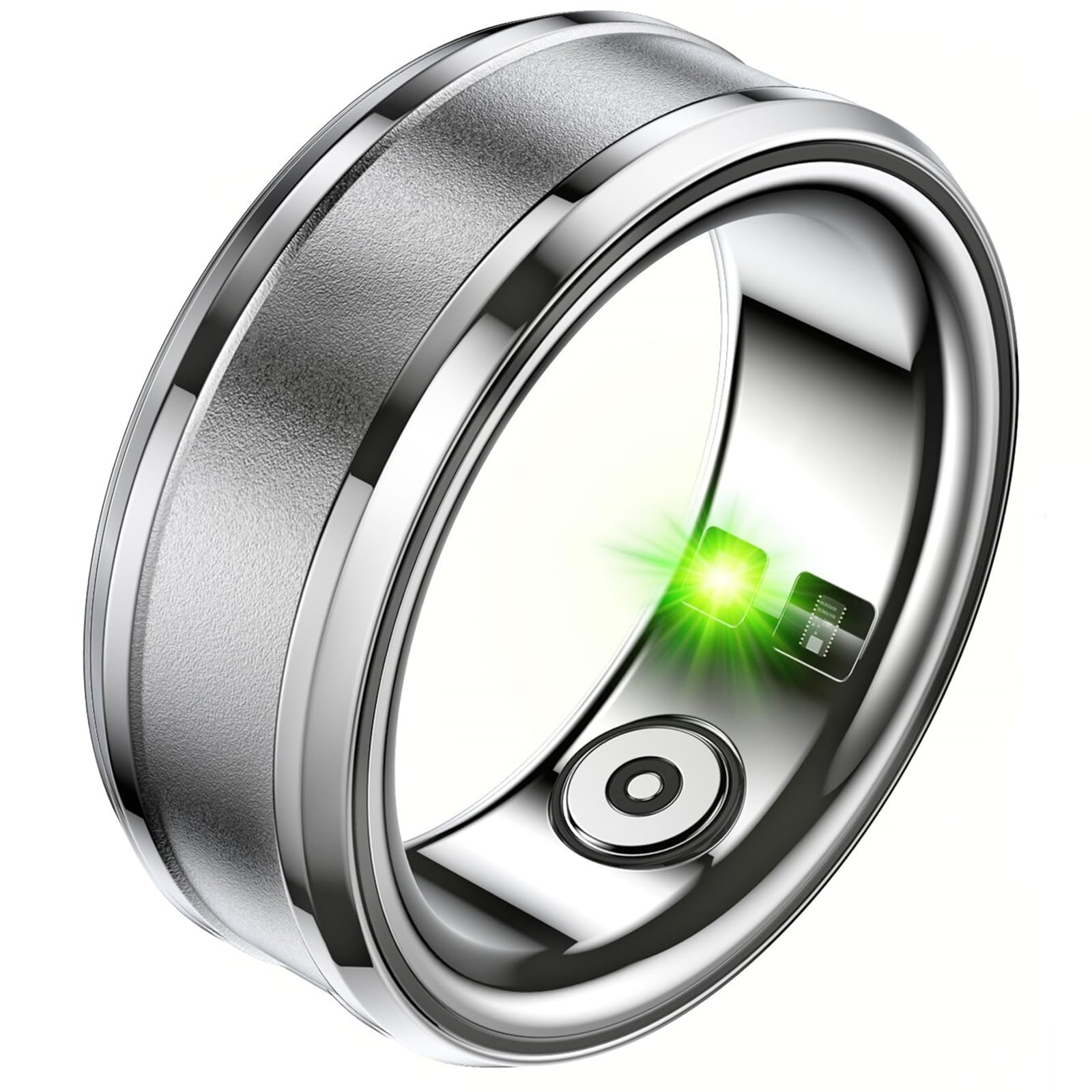 Bague connectée HitTopss, suivi de la condition physique avec suivi des calories, de la fréquence cardiaque, de l'oxygène dans le sang et du sommeil, étanchéité IP68, sans abonnement à l'application 