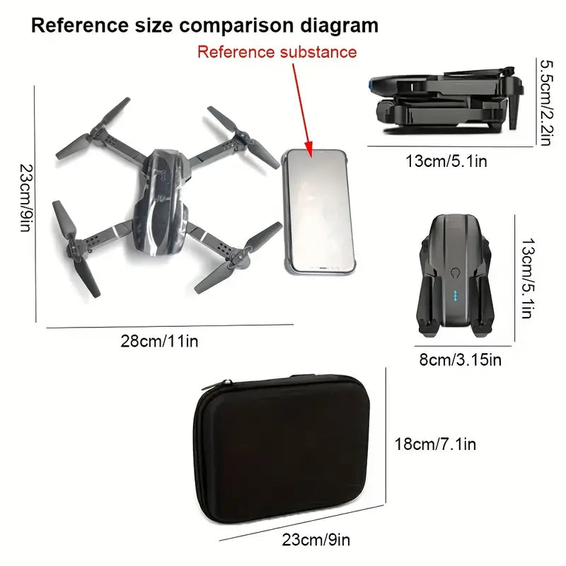 Foldable E99 Drone with 4K Camera, USB Charging Quadcopter with Dual Cameras
